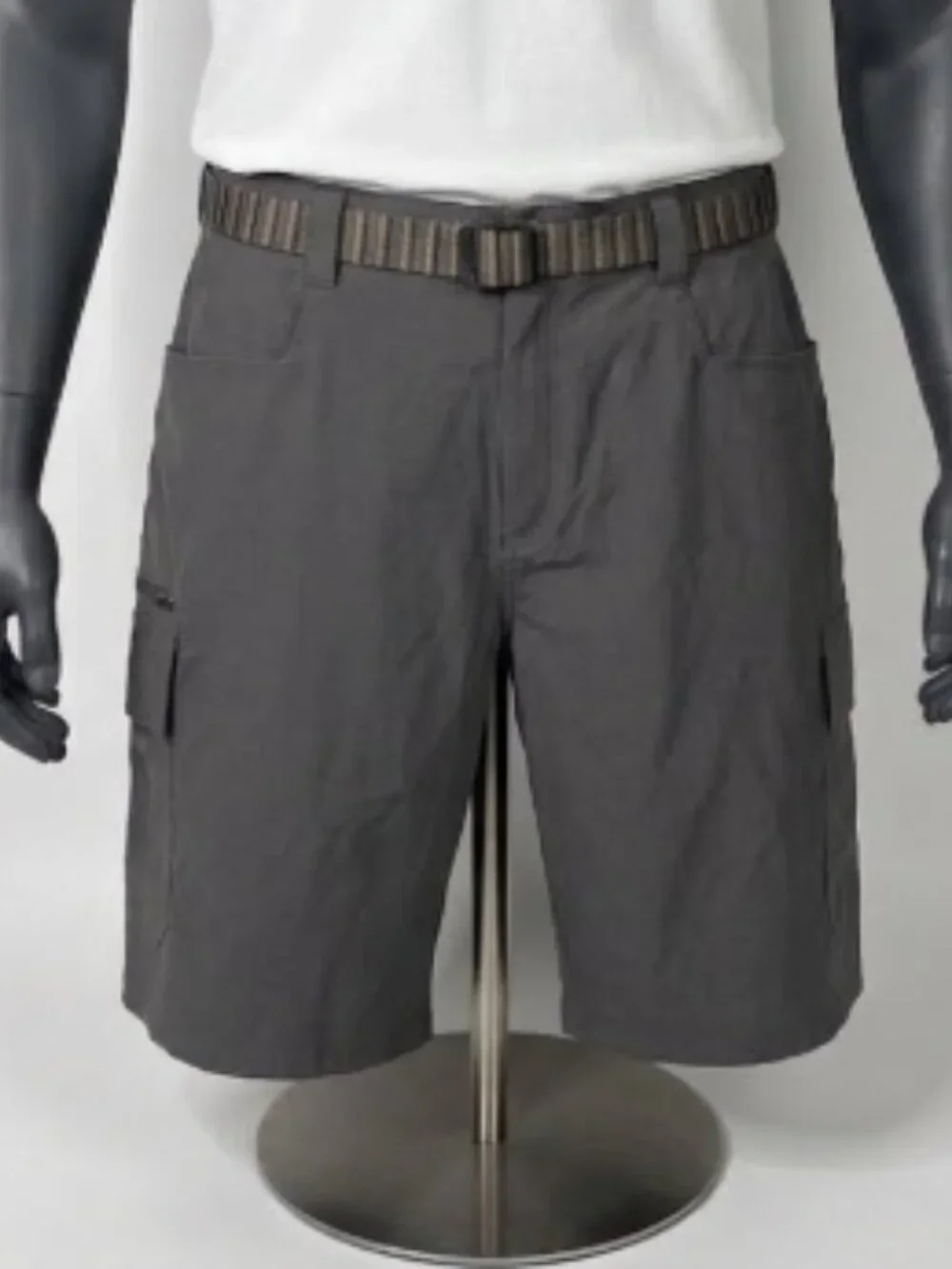 Orvis Men's Size 36 Gray Tech Performance Belted Cargo Shorts